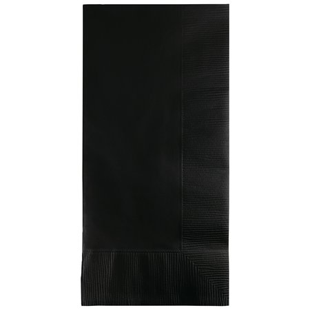 TOUCH OF COLOR 4" x 8" Black Dinner Napkins 600 PK 67134B